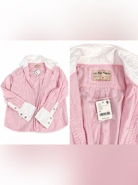 We The Free Pastel Pink Collared Shirt